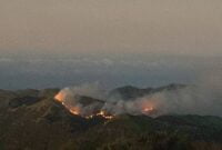 Kawasan TNBTS terbakar.